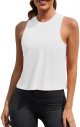 Crop Tops for Women Workout Athletic Tank Tops Flowy Cropped Tank Tops Yoga Sleeveless Muscle Shirts 3 Pack